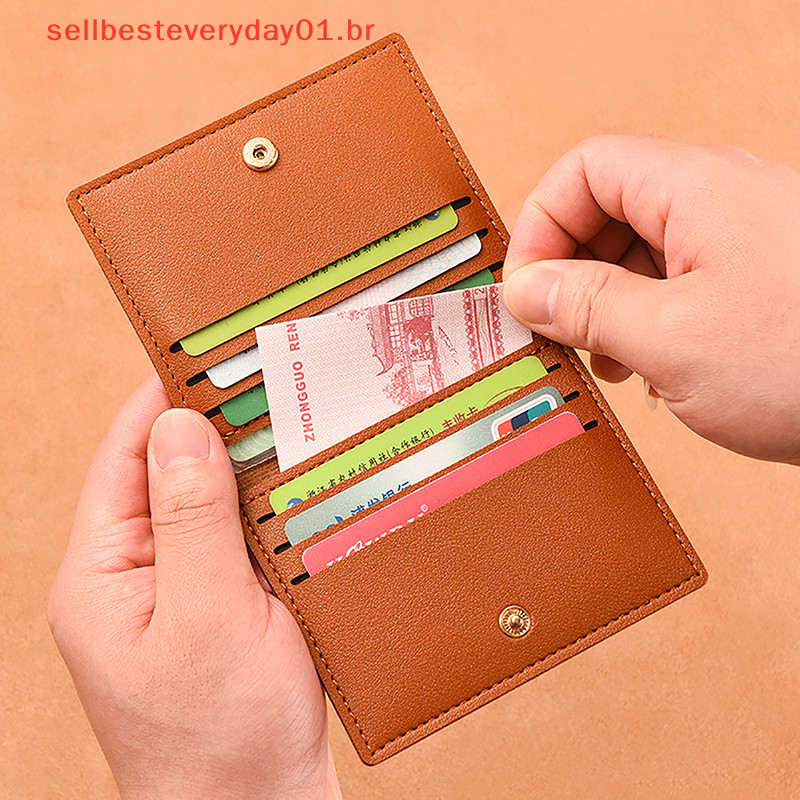 【sellbesteveryday01.br】 Compact Card Bag for Bank ID, Driver's License, Anti-De magnetization, Holds 1 PC. . em Oferta na Shopee