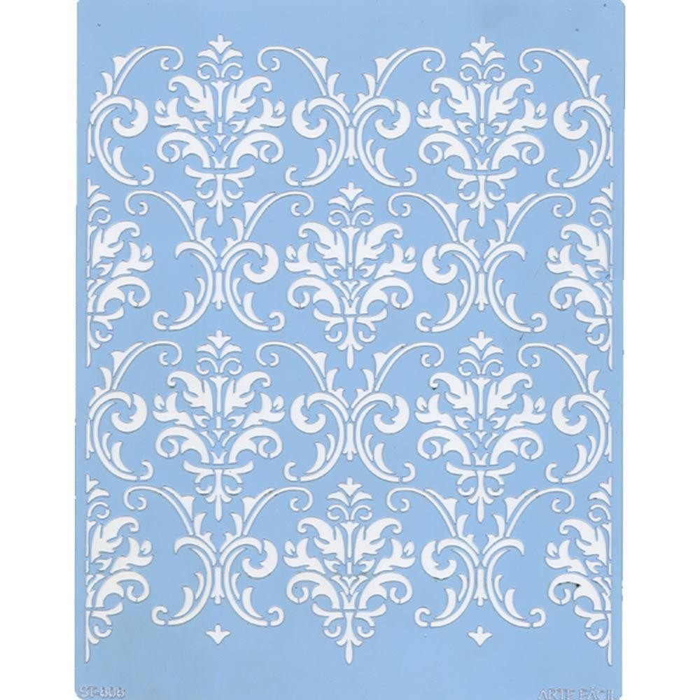 Stencil Arte Fácil 18 x 23 cm - ST-808 Arabesco 2 em Oferta na Shopee