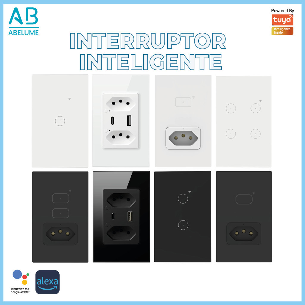 Interruptor Inteligente De Toque Wifi Tuya 1/2/3/4/6 Botões e Tomada Inteligente 10A Via App com Alexa e Google Home em Oferta na Shopee