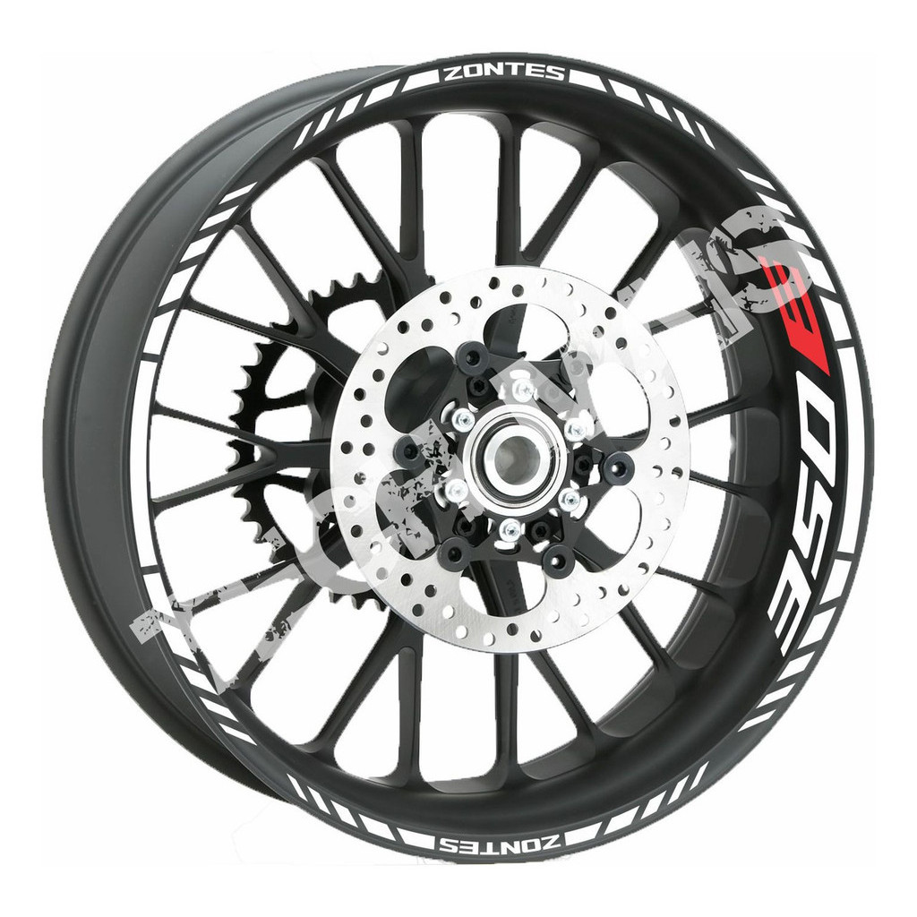 Par De Adesivo Refletivo Para Roda, Friso Moto Zontes E 350