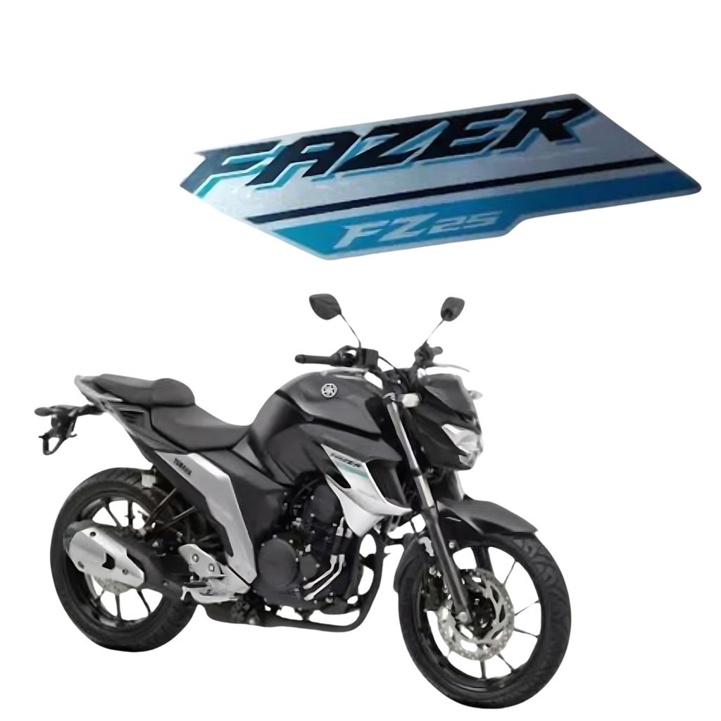 ADESIVO GRAFICO ABA TANQUE DIREITO FZ25 FAZER 250 CINZA PRETO 2018 2020 2021