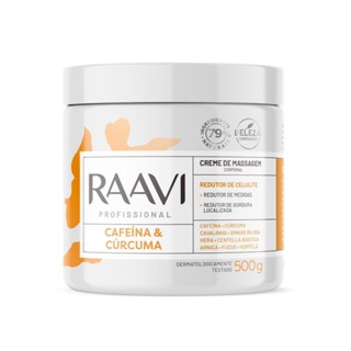 Creme Massagem Corporal Cafeína E Cúrcuma Vegano Raavi 500g em Oferta na Shopee