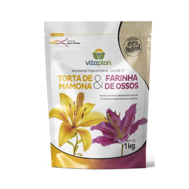 Fertilizante Torta de Mamona + Farinha de Osso Pouch Vitaplan 1 Kg