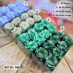 Kit 160 Forminhas para Doces Finos Offwhite + Verde Cady + Pistache Cl + Branco (CHOCO)