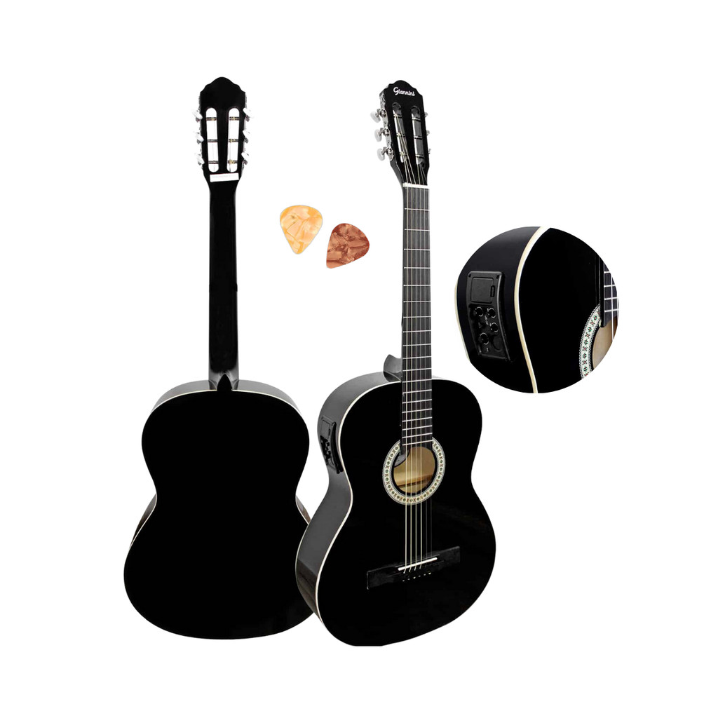 Violão Giannini Elétrico Aço Start S-14 EQ BK Preto