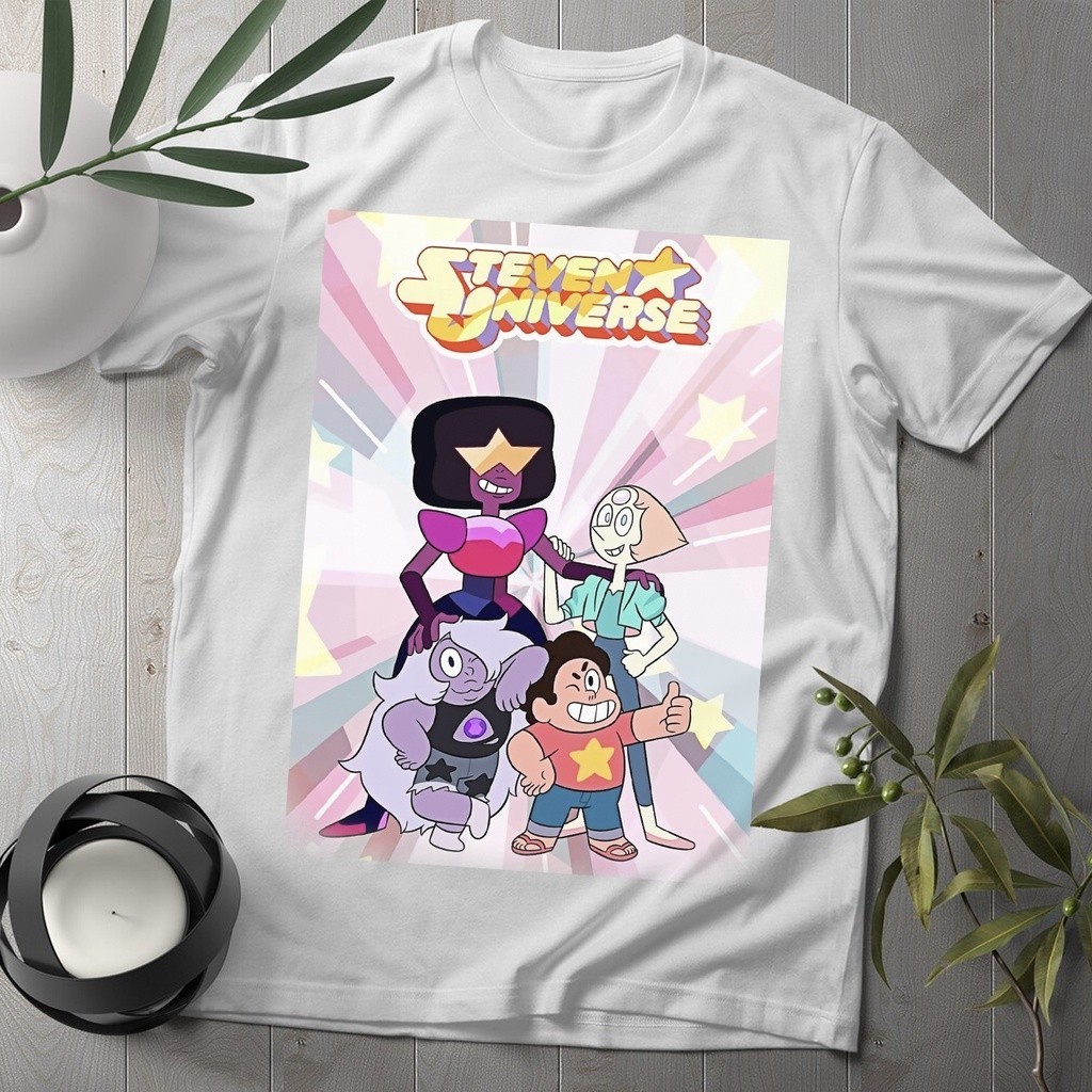 Camiseta Steven Universo Estrela - Steven Universo Pérola Garnet Amethyst Ametista Camisa unissex top ! font