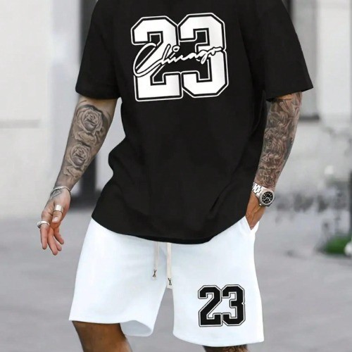 Conjunto masculino camiseta e short camiseta masculina e short masculino Tectel moda Verão 2025