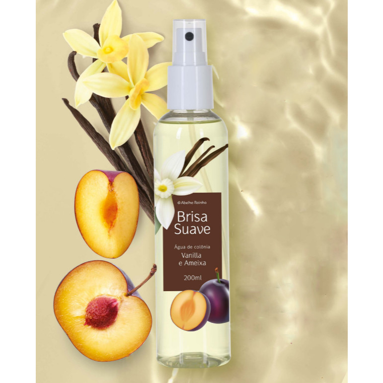 Água de Colônia Vanilla e Ameixa Vibrante  Abelha Rainha 200ml