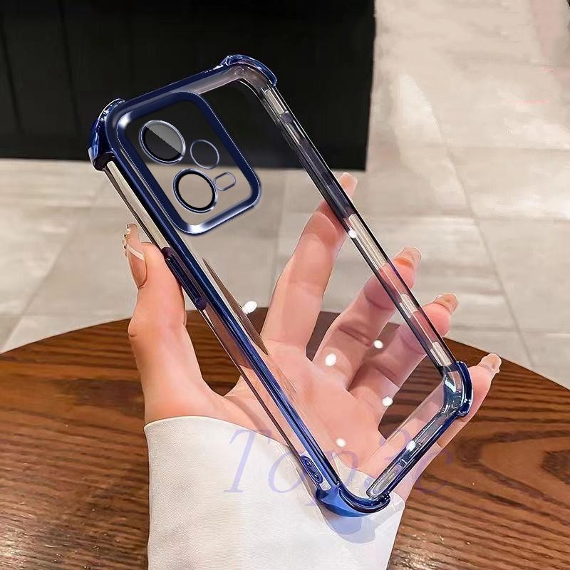 Capinha POCO X5 De Telefone Transparente anti-Queda De Quatro Cantos SJDK