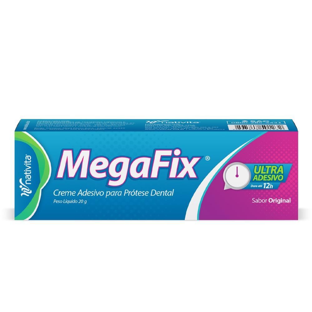 Megafix Creme Adesivo Sabor Original Com 20G em Oferta na Shopee
