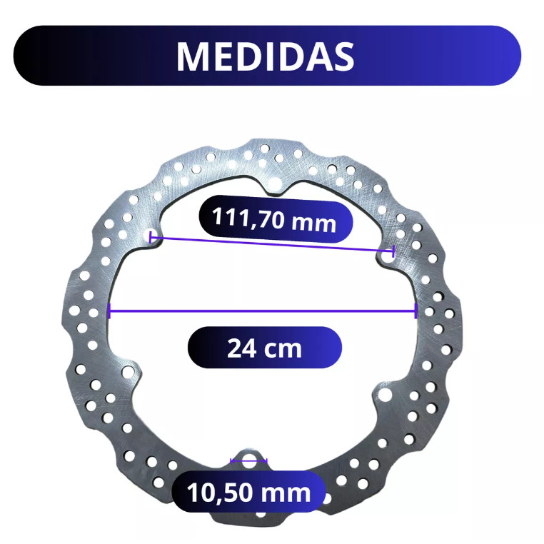 Disco Freio Dianteiro Sem ABS CB 650 Cb 500 Cb 500f CB 400 Ano 2014 Em Diante — imagem 2 de 2