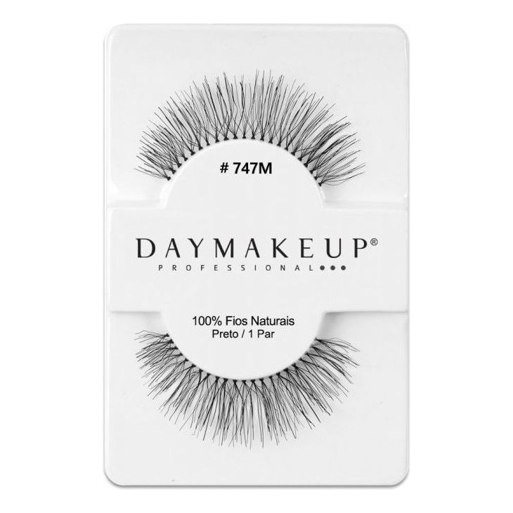 Cílios Postiços #747M Human Hair - Daymakeup 100% Fios Naturais