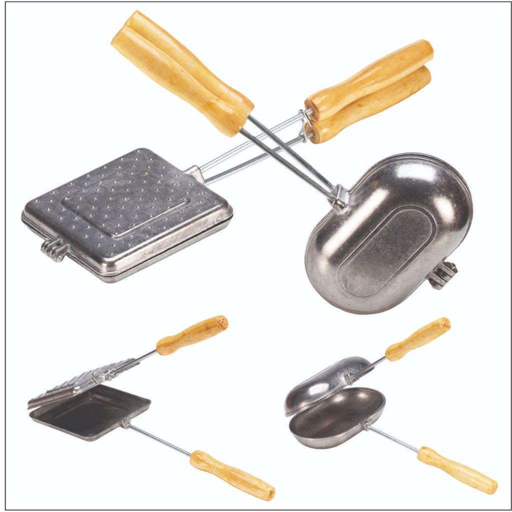 Forma baurutex sanduíche + forma de pão francês feito alumínio madeira invernizada [Envio HOJE] em Oferta na Shopee