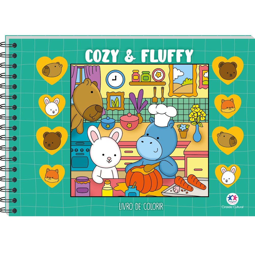 Cozy and Fluffy - Livro de colorir infantil - Verde Capa dura Ciranda Cultural em Oferta na Shopee