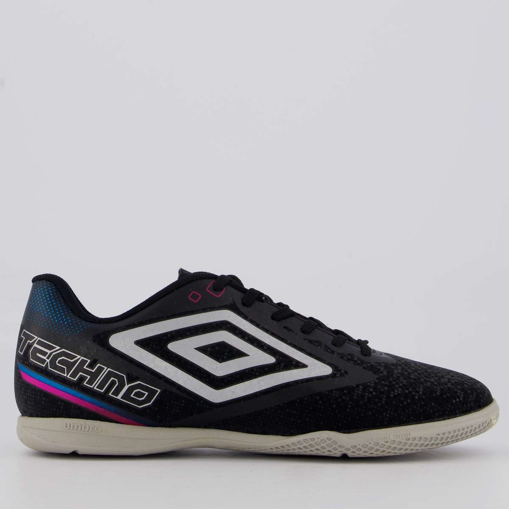 Chuteira Umbro Tecno II Futsal Preta e Cinza em Oferta na Shopee