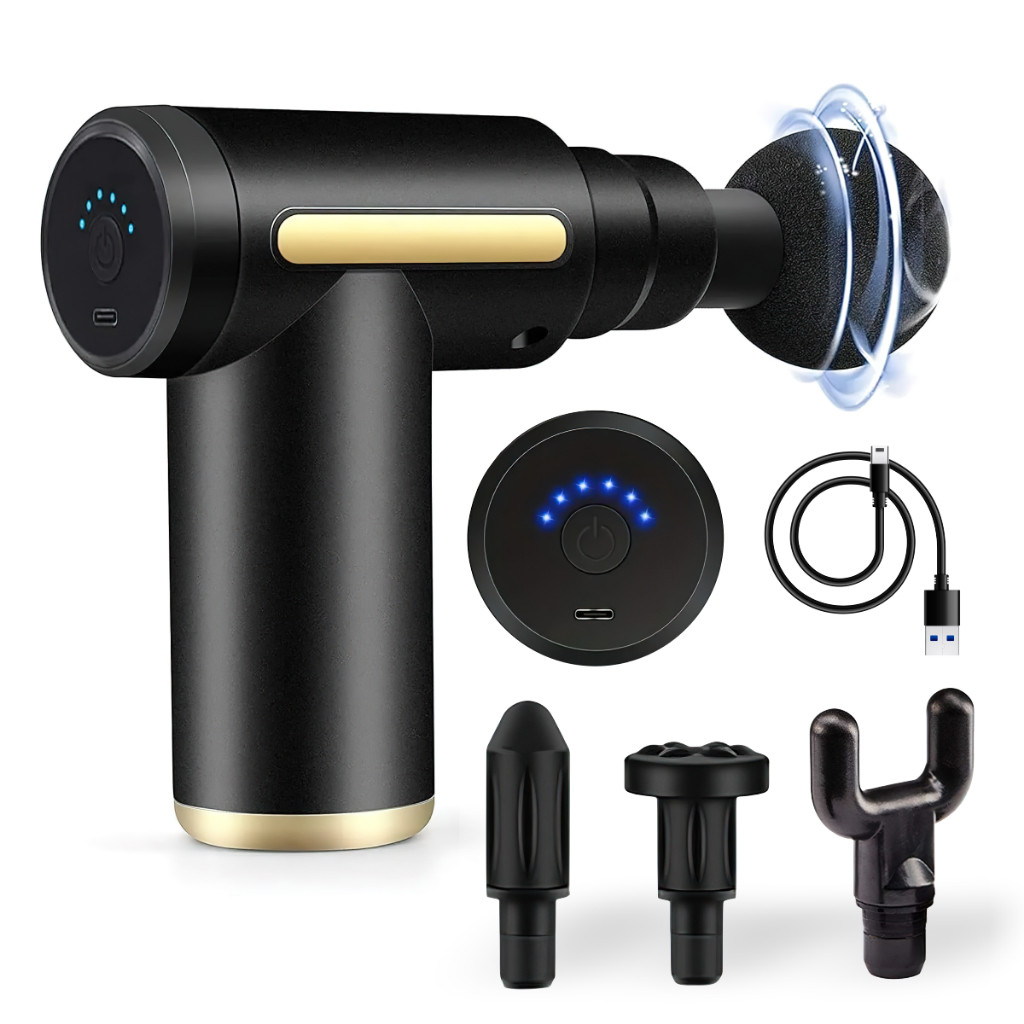 Massageador elétrico Pistola de massagem elétrica Massageador portátil para tecidos profundos