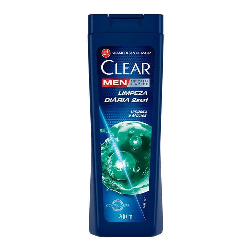 Shampoo Anticaspa Clear Limpeza Diária 2 em 1 200ml em Oferta na Shopee