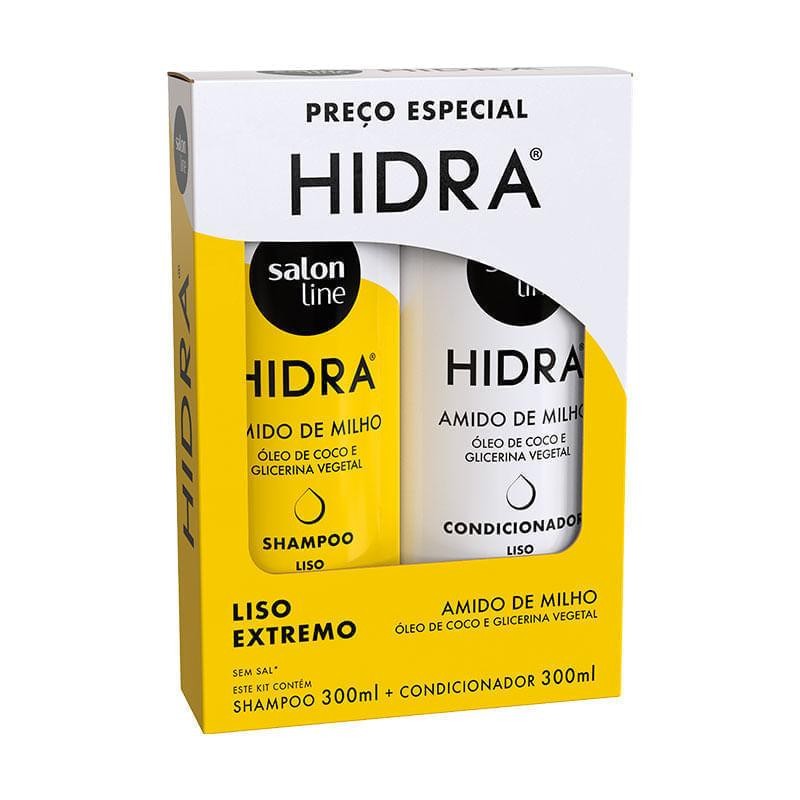Kit Shampoo + Condicionador Salon Line Hidra Amido de Milho Liso Extremo 300ml Cada