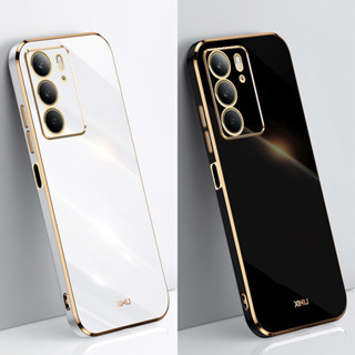 Capa De Telefone Luxuosa Com Revestimento Quadrado Para Realme C75 4G Silicone Macio em Oferta na Shopee