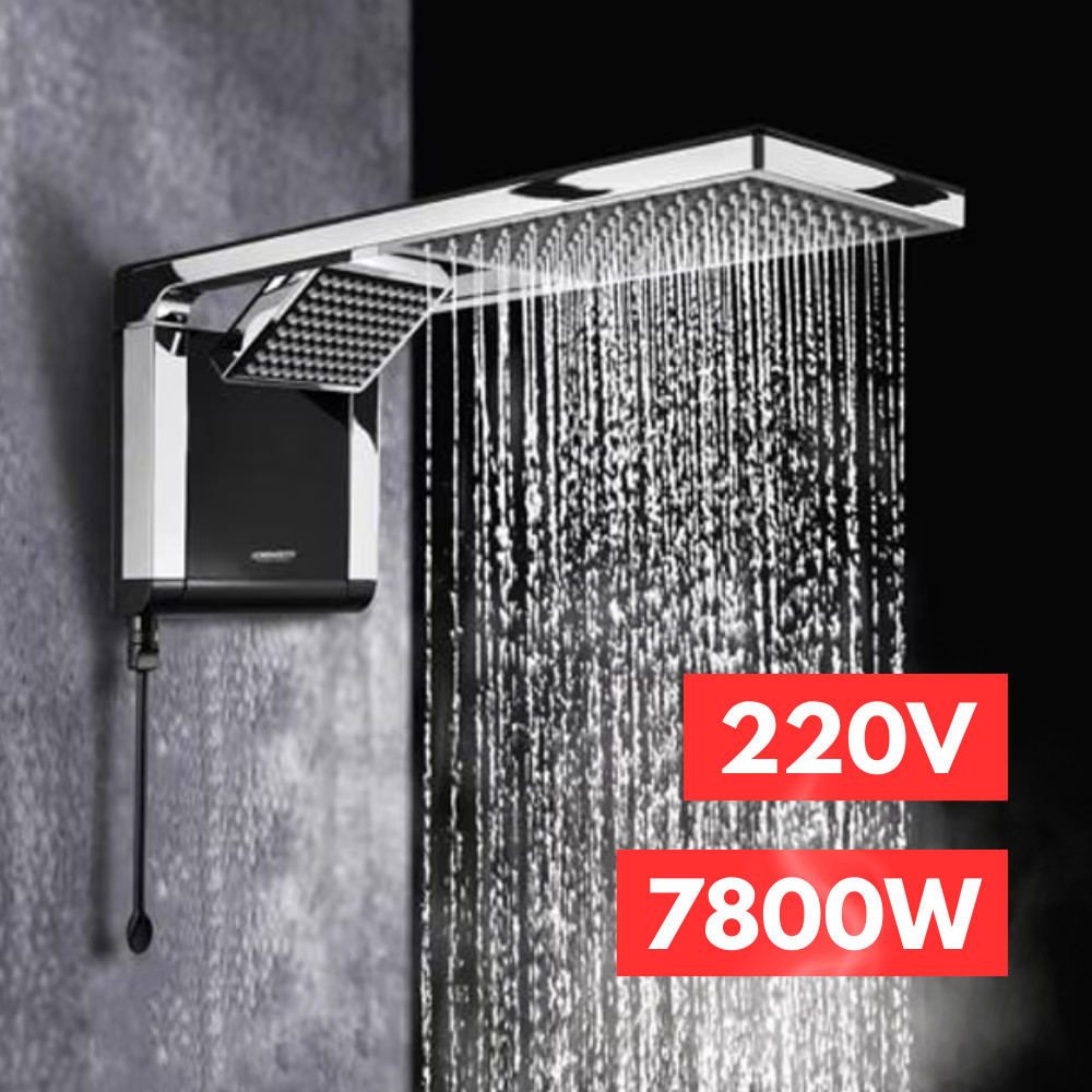 Chuveiro Ducha Elétrico Acqua Duo 220V 7800w Preto Cromado Lorenzetti Jato Direcionável Banheiro
