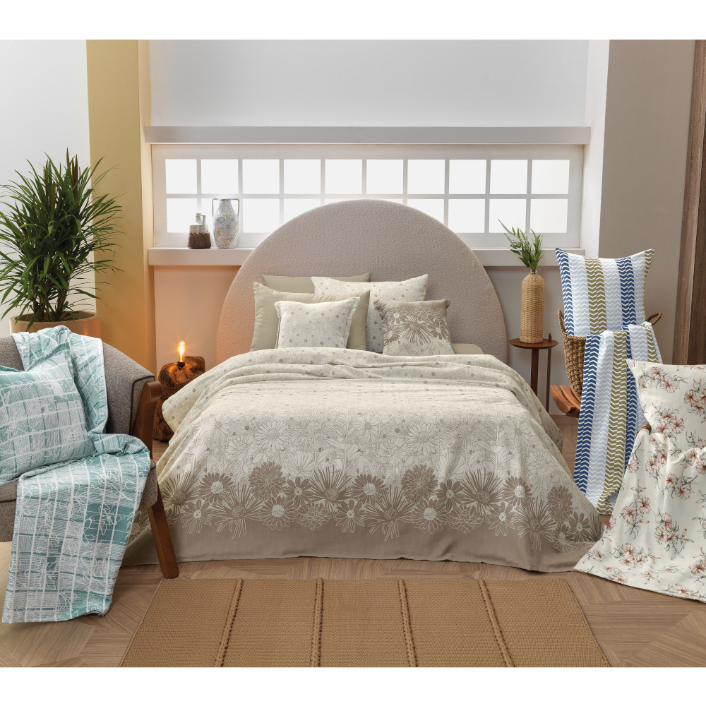 Colcha Teka Allegro Solteiro Plus 1,50m x 2,30m em Oferta na Shopee