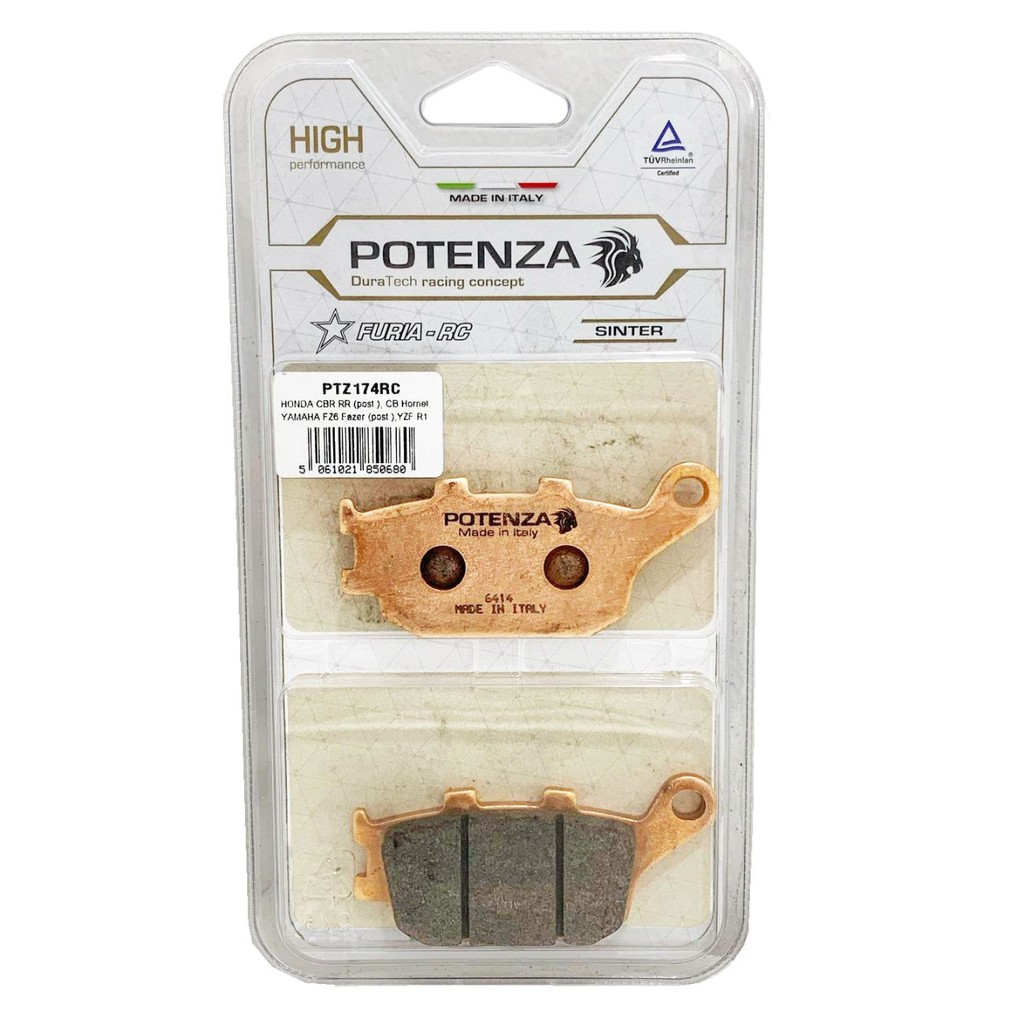 Pastilha de Freio Traseira Mt 07 / Mt 09 / Xj6 / R1 / Fz6 600 Potenza Sinterizada Rc Furia