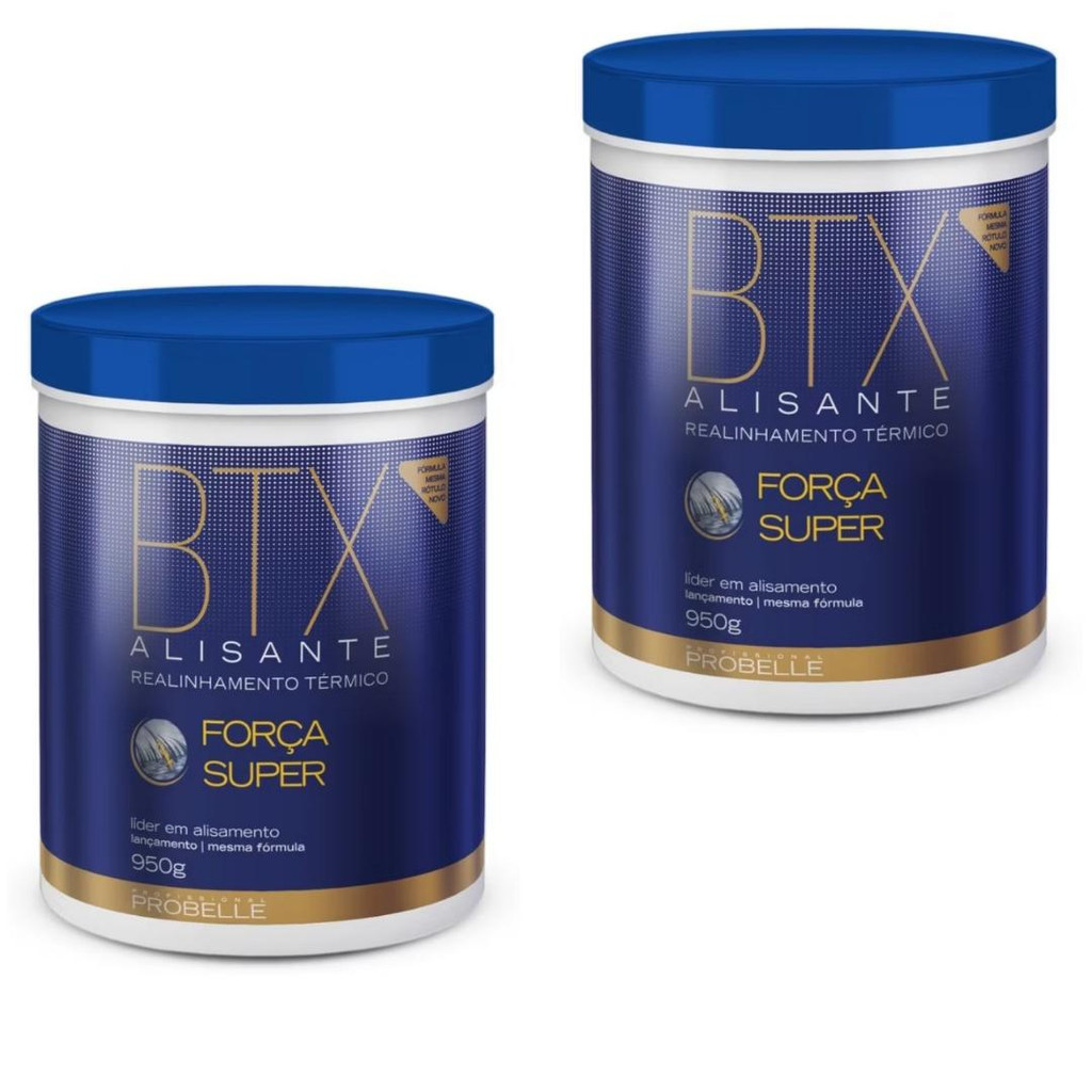 kit 2 Mega BTX Alisante  Progressiva Força Super  Probelle 950 g