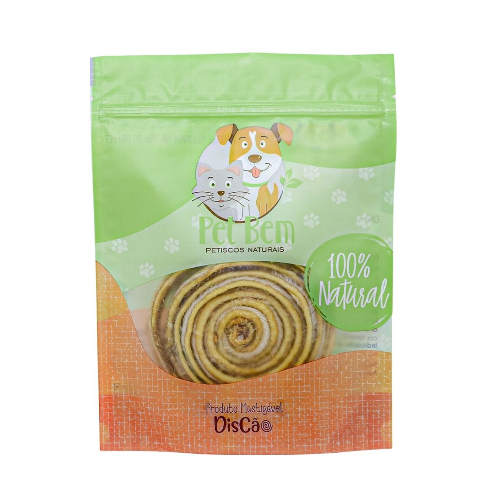 Mordedor Pet Para Cães Natural Couro Bovino Desidratado PetBem Discão - 1un em Oferta na Shopee