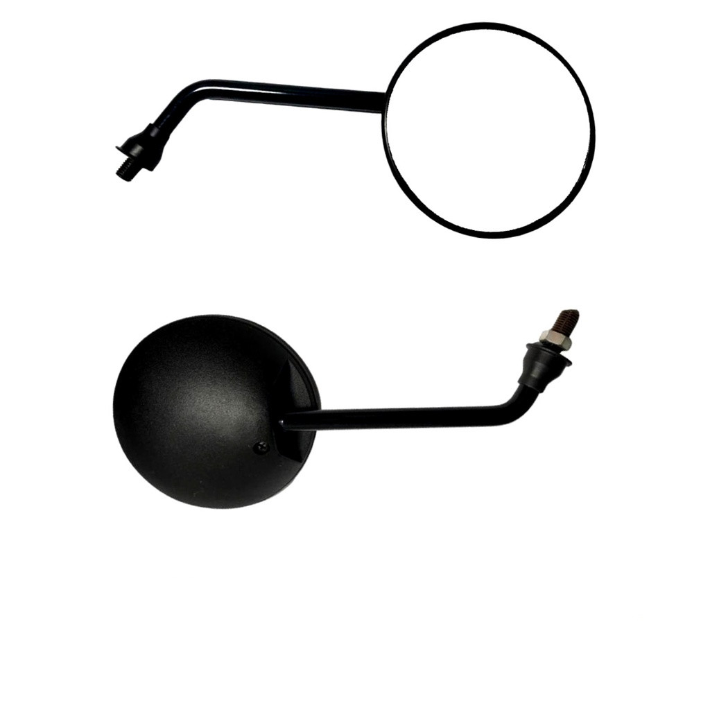 Par De Retrovisor HONDA Biz 100 125 Honda Bros 125 150 Redondo Preto em Oferta na Shopee