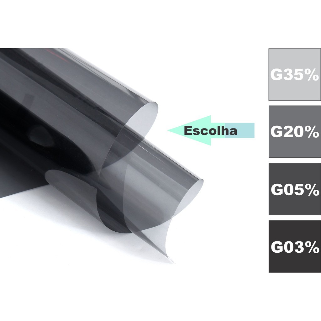 Insulfilm Anti Risco 1 Metro G35% Pelicula Solar Automotiva Residencial Film Fume Vidros Janela Portas Blindex