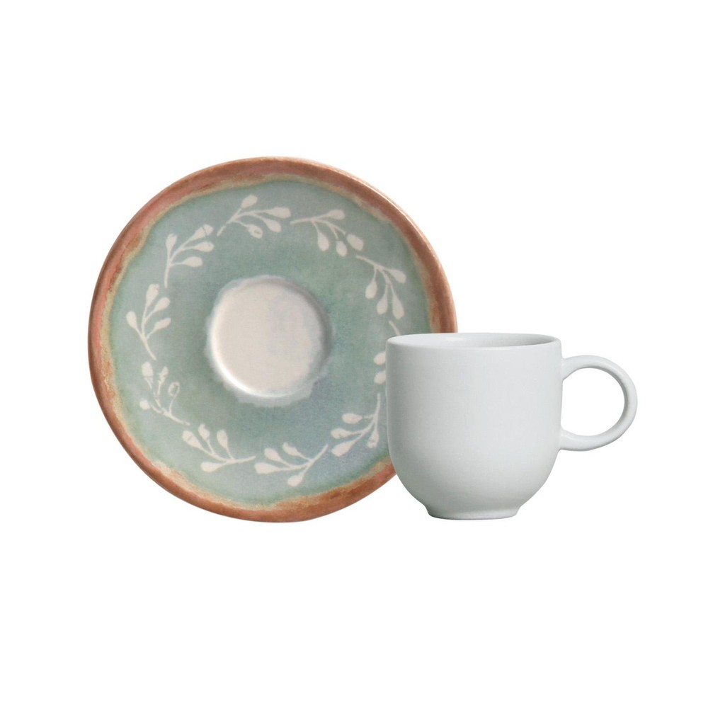 Conjunto com 6 Xícaras de Café com Pires Coup Stoneware New Mediterrâneo 97ml em Oferta na Shopee