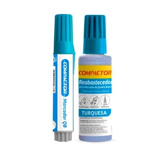KIT MARCADOR DE QUADRO BRANCO + REFIL REABASTECEDOR COMPACTOR - TUQUESA em Oferta na Shopee