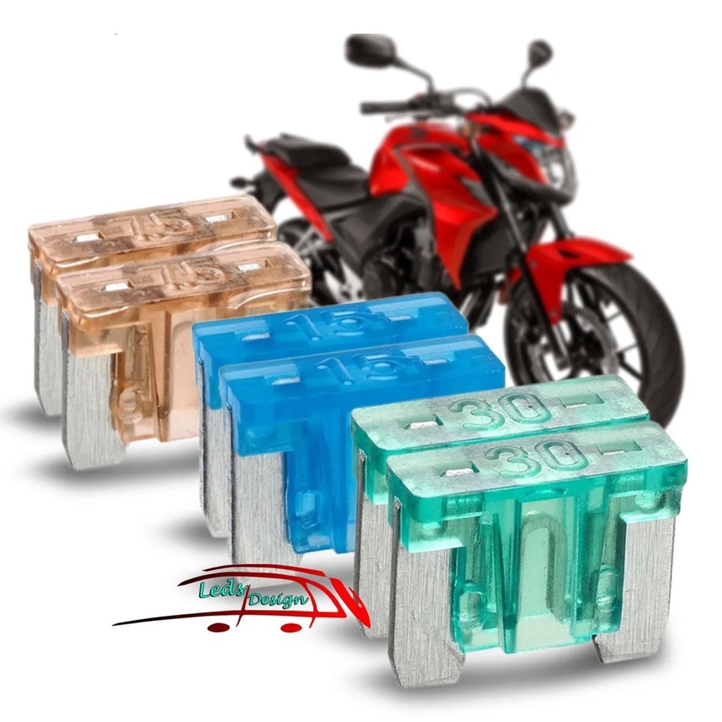 6 Fusível moto Honda CB500F cb500x cb500r Mini Micro Fusíveis