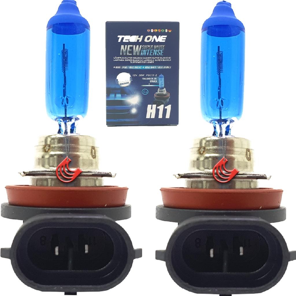 Kit com 2 Lampadas H11 Halogenas Original para Carro Automotiva 12v 8500K em Oferta na Shopee
