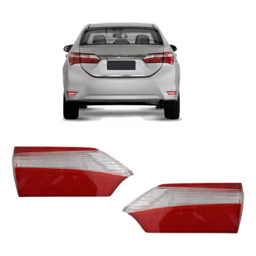 Par Lente Lanterna Traseira Corolla 2014 16 2017 Porta Mala