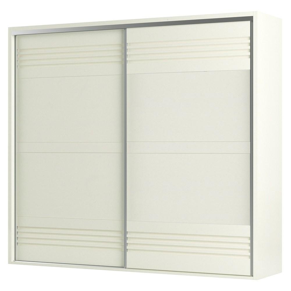 Guarda Roupa Casal 267cm 2 Portas de Correr 100% MDF TW603 Off White - Dalla Costa