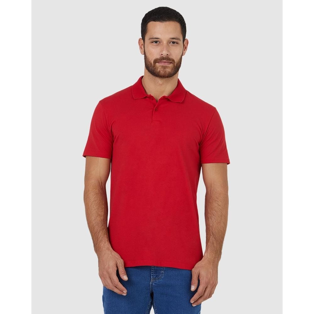 Camisa Polo Básica Masculina Gola Esporte Em Piquet Stretch em Oferta na Shopee
