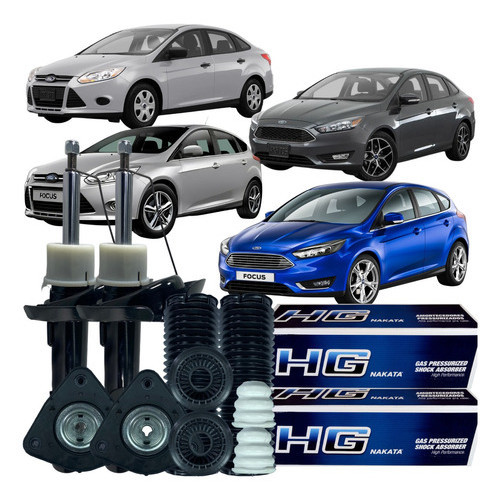 Kit Amortecedor Coxim Coifa Dianteiro Ford Focus 2014 Á 2019