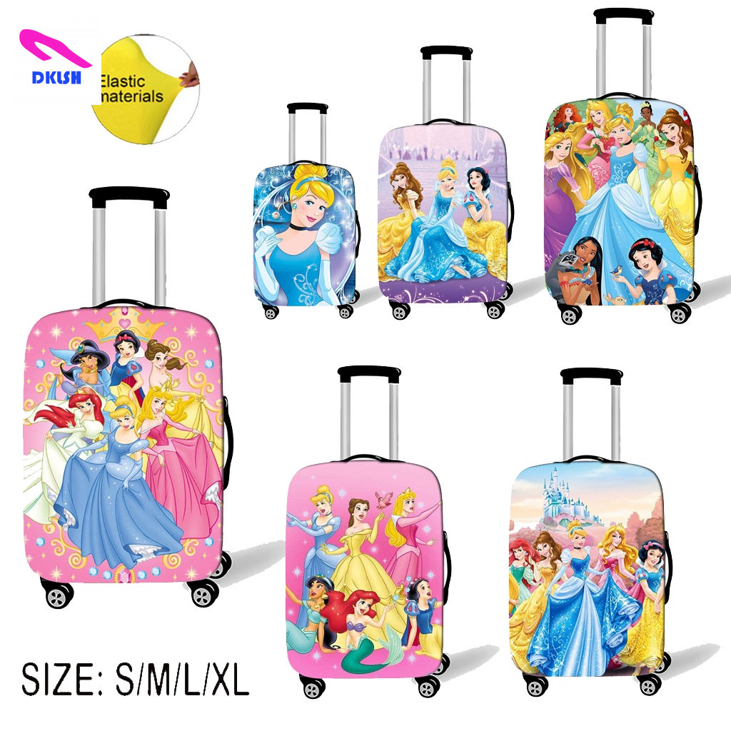 Disney Snow White Princess Mala De Viagem Lavável Com Capa De Bagagem Funny Cartoon Protector 18-32 Polegadas