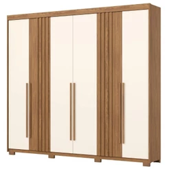 Guarda Roupa / Roupeiro Henn D325 6 Portas 4 Gavetas 230x252x48cm