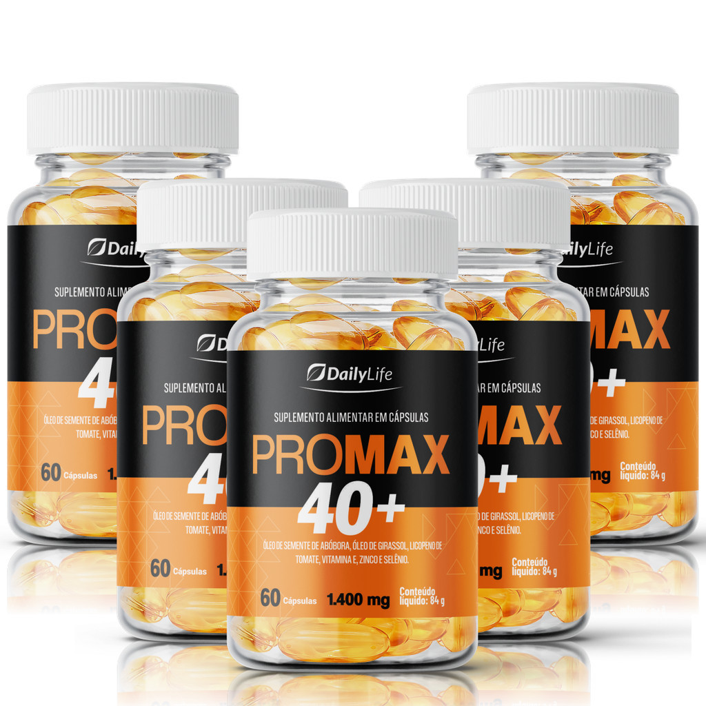 5x Suplemento Pro Max 40+ 60 Cápsulas 1400 Mg Softgel  DailyLife