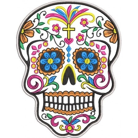 Enfeite De Helloween Caveira Mexicana 9181-2