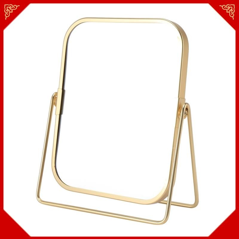 Espelho De Maquiagem Vanity Mirror Com Suporte Metálico De Mesa Giratória De 360 Graus