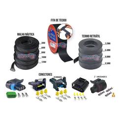 Kit Chicote Conector Tc Malha Termo Com Cola Fueltech Pandoo