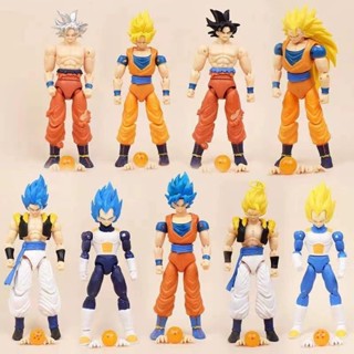 Bonecos Dragon Ball Goku Articulados + Acessorios 15 cm em Oferta na Shopee