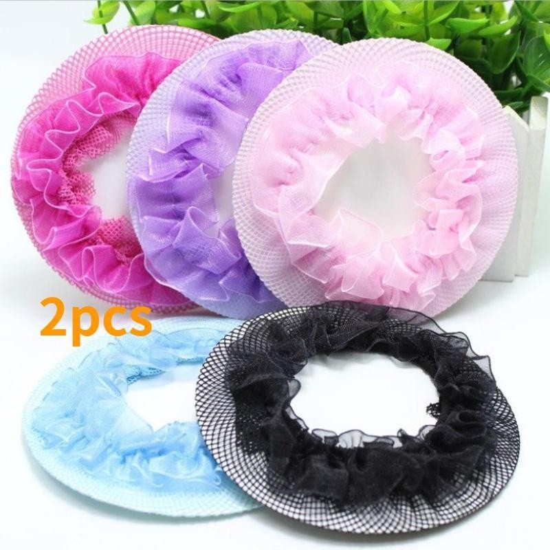 2PCs belo bun capa snood mulheres cabelo net ballet dança patinação cabelo styling headwear acessórios zsdj
