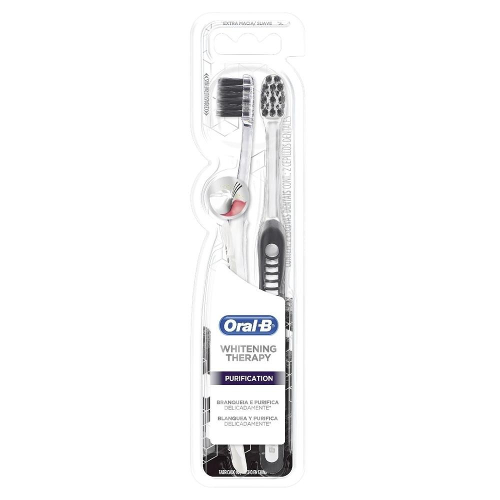 Escova Dental Oral-B Whitening Therapy Purification 2 unidades