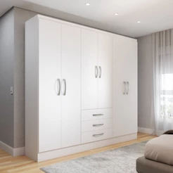 Guarda-Roupa Casal Vigo 6 Portas 3 Gavetas