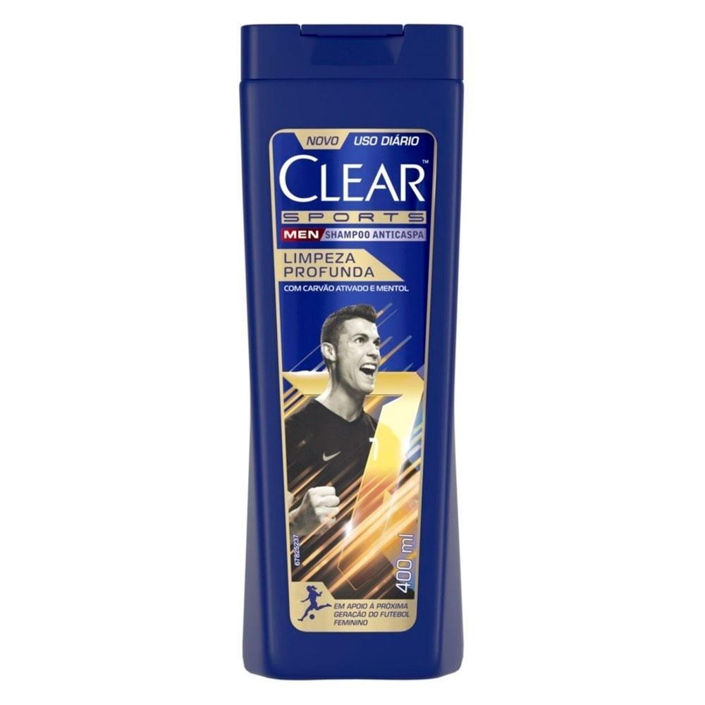 CLEAR MEN SHAMPOO ANTICASPA LIMPEZA PROFUNDA COM 400ML em Oferta na Shopee