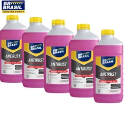 KIT 5 ANTIRUST PRONTO USO - FLUIDO PARA RADIADOR - ROSA - 1L